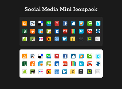 Social Media Mini Icons by Komodomedia