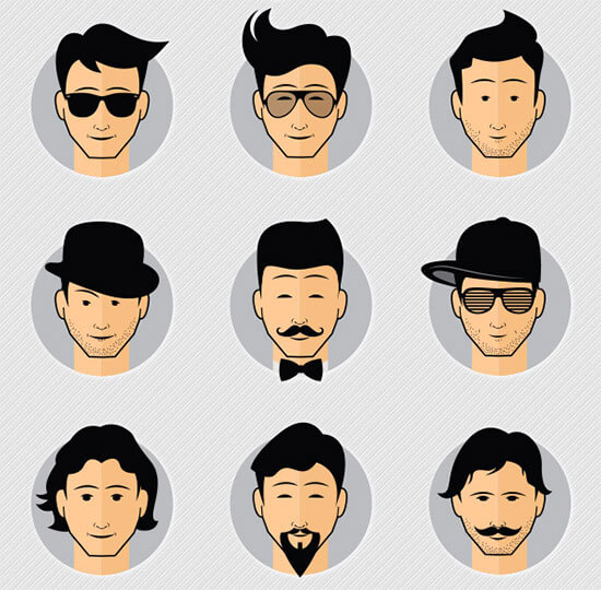 9 Free Cool Male Avatars Vector&PNG