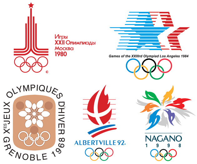 олимпийские игры логотипы