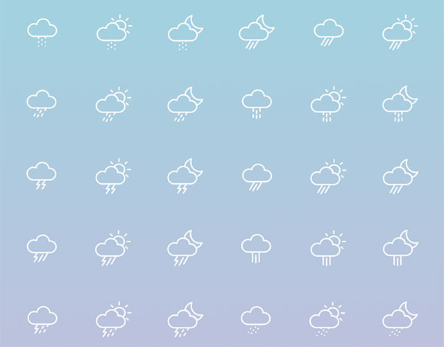 74 Weather Icons Free Download