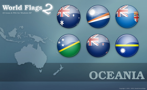 23 World Flags of Oceania   