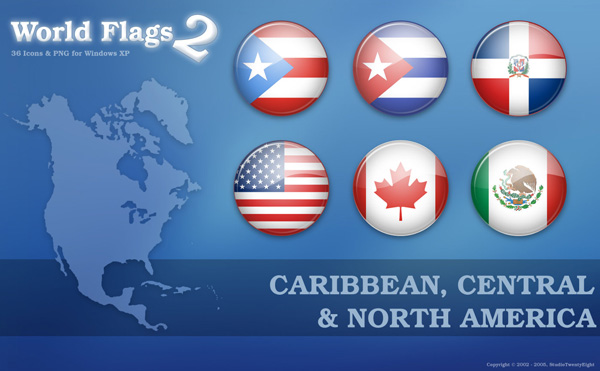 Flags of Caribbean, Central & North America