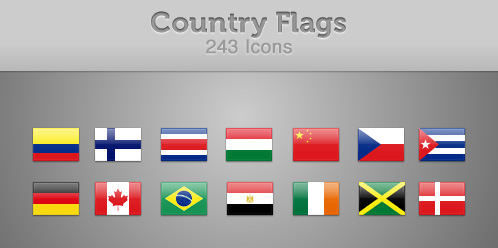 243 Country Flag Icons