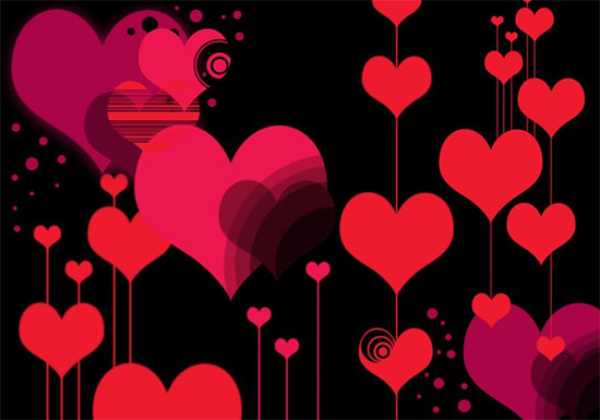 Vector Style Heart Photoshop Brushes