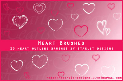 Heart Brushes Set2 by Mystique87