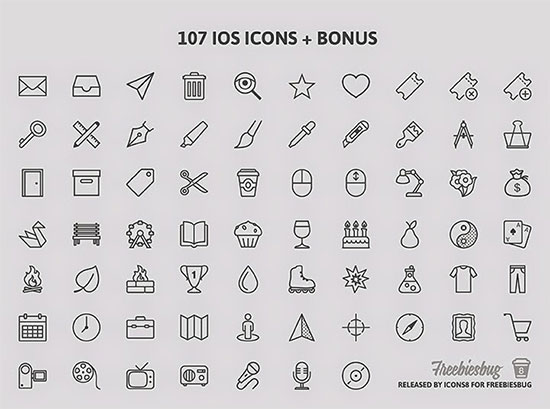 100+ Free PSD icons for iOS7