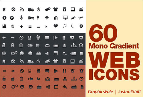 Mono Gradient Icons Set