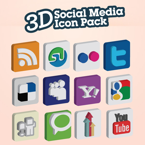 3D Social Media Icon Pack