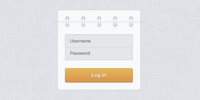 Log In Form PSD