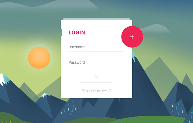 Material Compact Login Animation