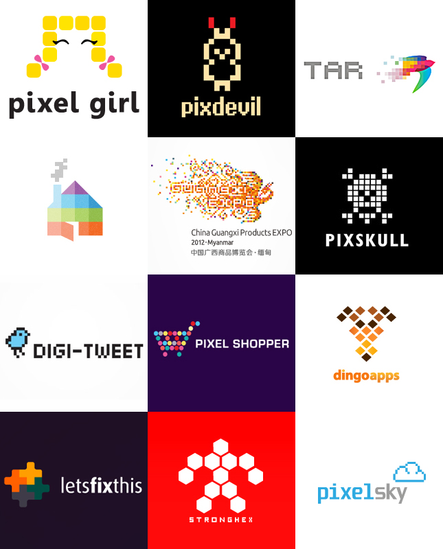 pixel art Логотипы 