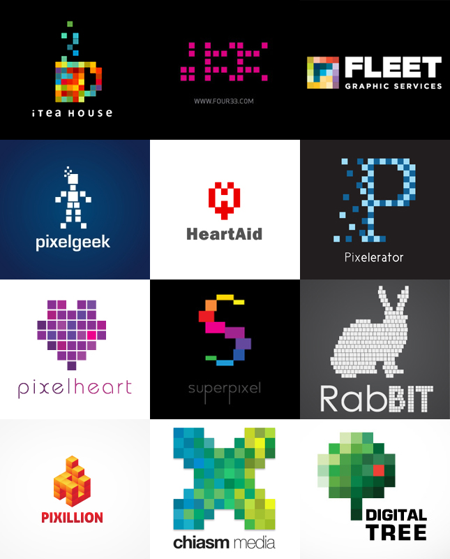 логотипы пиксель арт