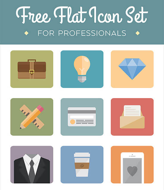 Flat Icon Set for Professionals