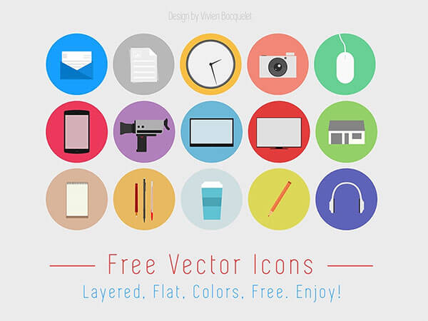 Flat Design Free IconSet