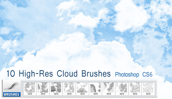 10 Free High-res Cloud Brushes by Designerfied