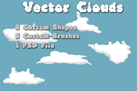 Vector Clouds Brushes and Shapes