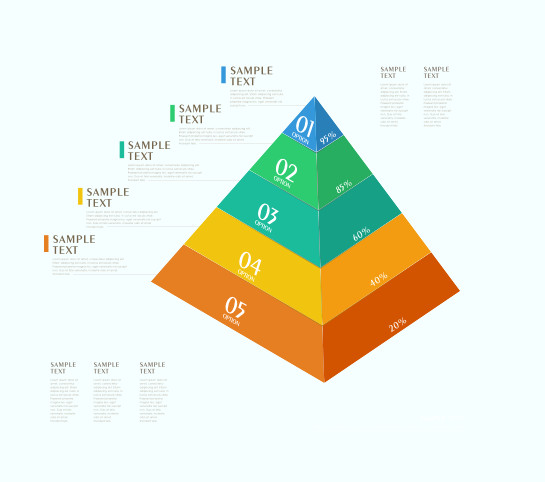 Free Vector Infographic Pyramid