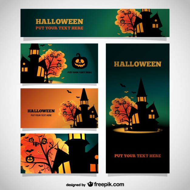 Halloween templates set