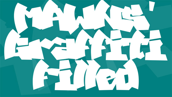 MAWNS' Graffiti Filled Font