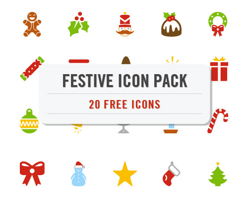 Festive Christmas Icon Pack (20 .EPS Icons)