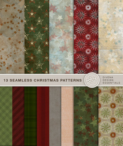 13 seamless Christmas Patterns