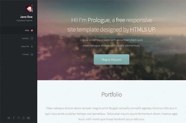 Prologue - бесплатный адаптивный HTML5 шаблон