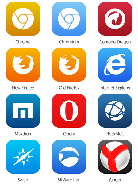 iOS 7 Style Browser Icons