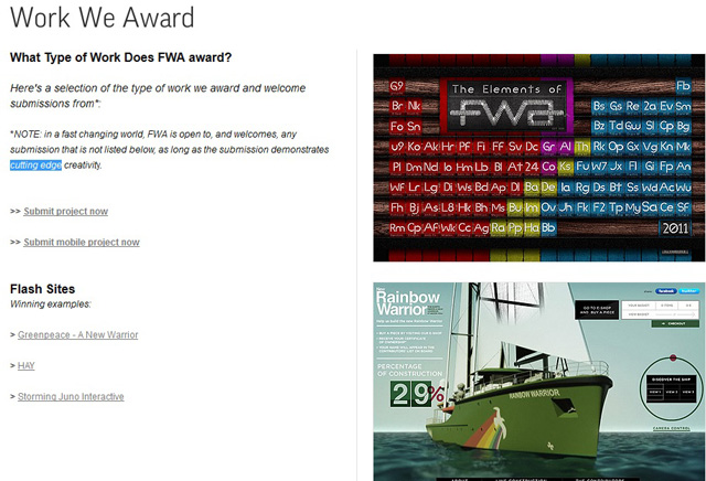 TheFWA (Favourite Website Awards)