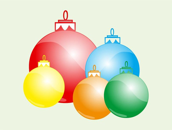 Рождественские шары в векторе