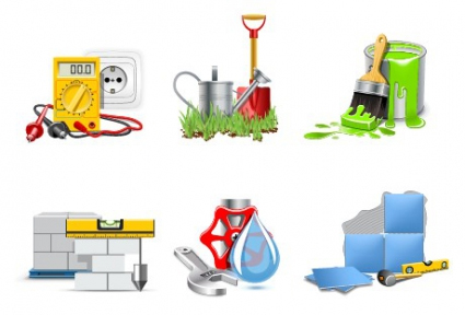 Different repair and construction icon