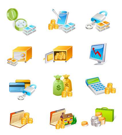 Vector Money Icons material