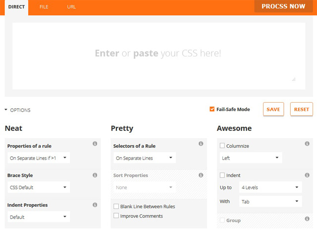 ProCSSor от MaxCDNtools – инструмент для работы с CSS