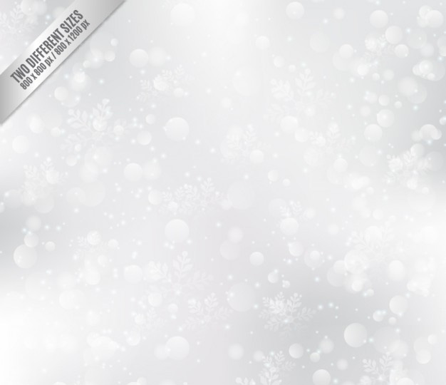 White Bokeh Background with Snowflakes