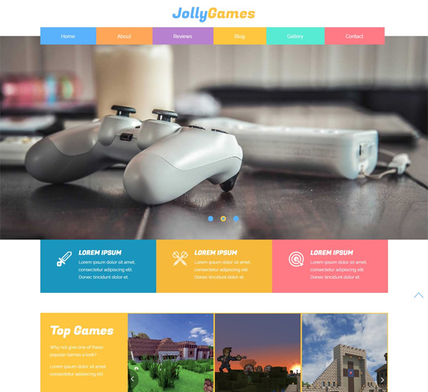 Jolly Games Bootstrap Responsive