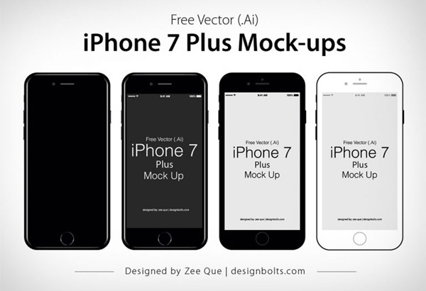 Плоский вектор iPhone 7 Plus (в Ai и EPS форматах)