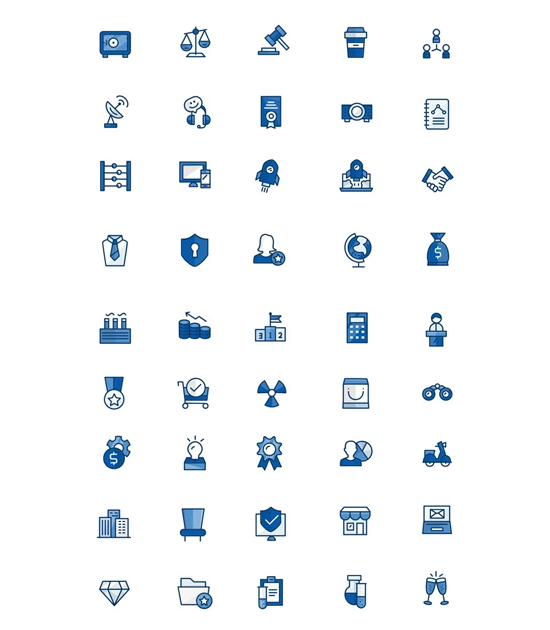 97 Free Filled Line Icons