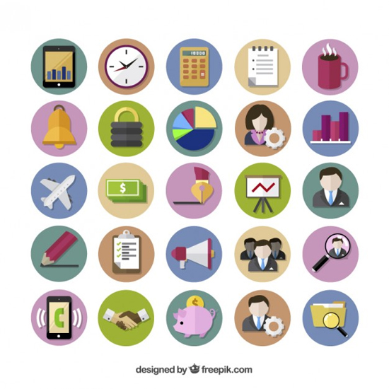 Colored Business Icons