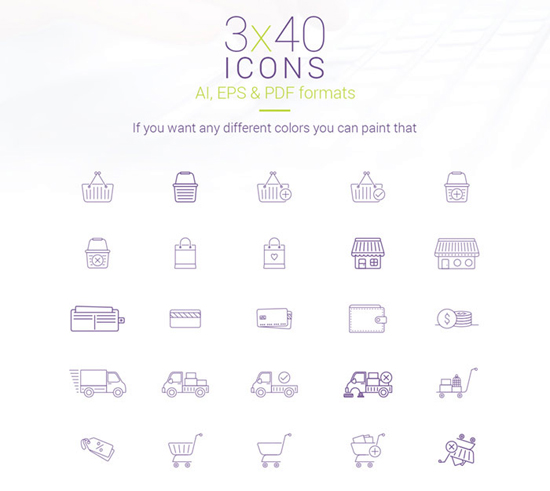 40 eCommerce Vector Icons