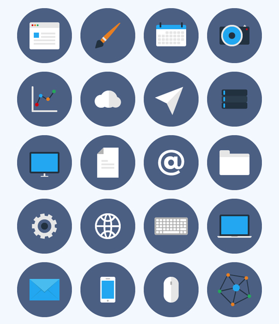 Free Flat Business Icons