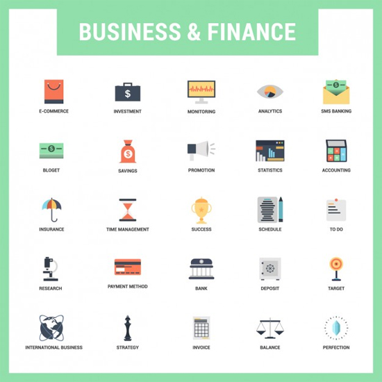 Flat Business/Finances Icons