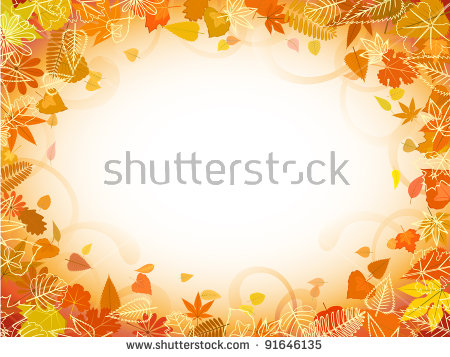 Autumn leaf frame 