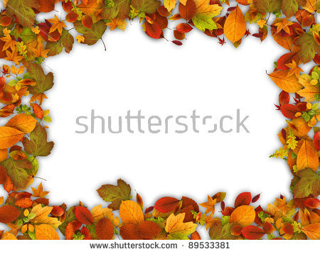 Frame made of autumn leaves