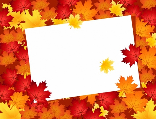 Autumn Background With Blank Paper
