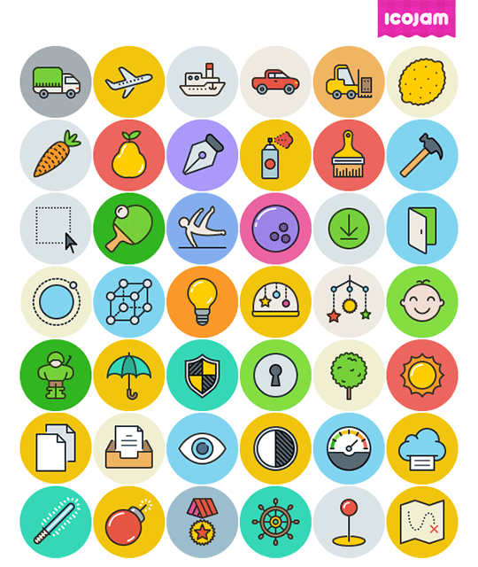 100 free Unigrid Flat icons