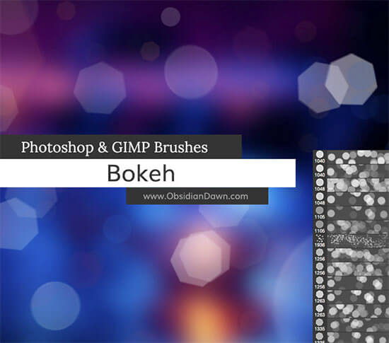  Bokeh Photoshop & GIMP Brushes
