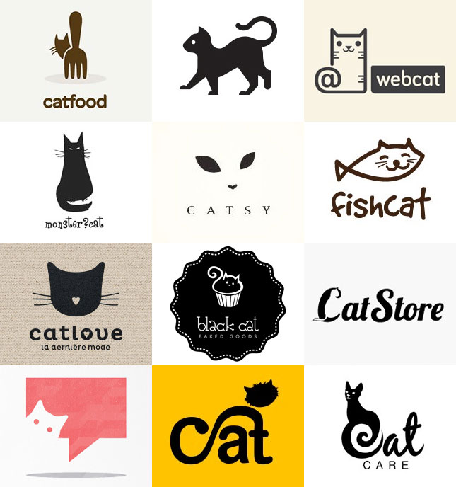 Черный коты в логотипах