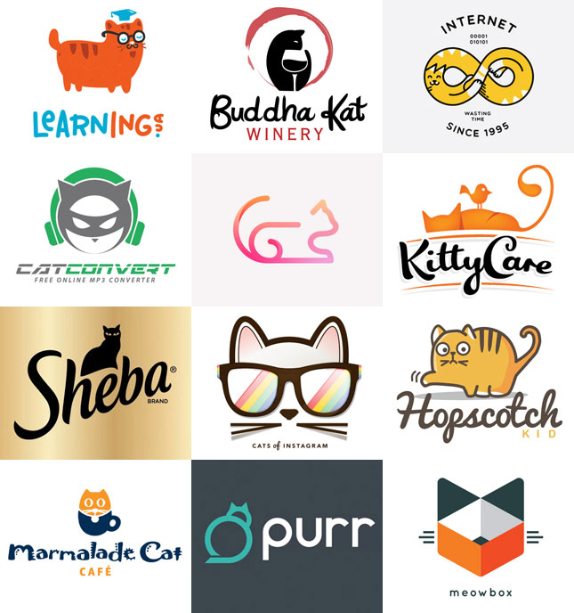 Подборка логотипов с котами