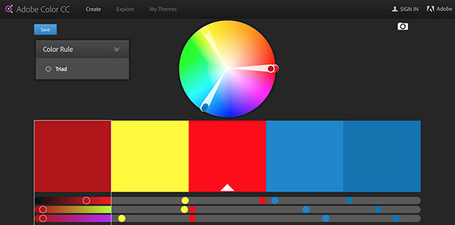 Сервис Adobe Color CC