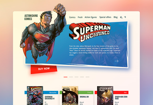 Comics Shop Website