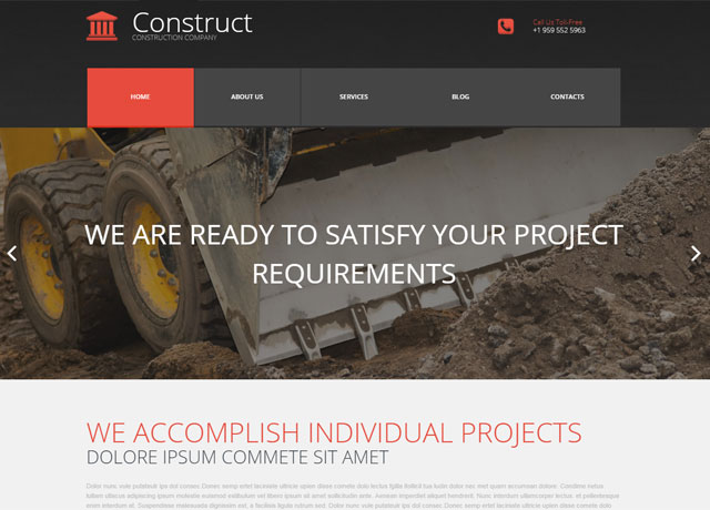 Сайт-визитка для строительной компании